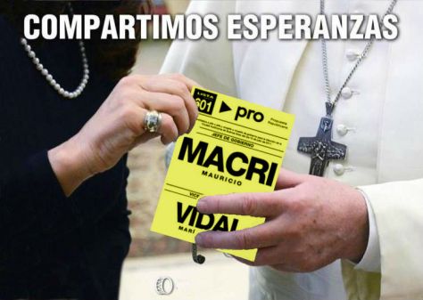 campaña papa macri afiche humor